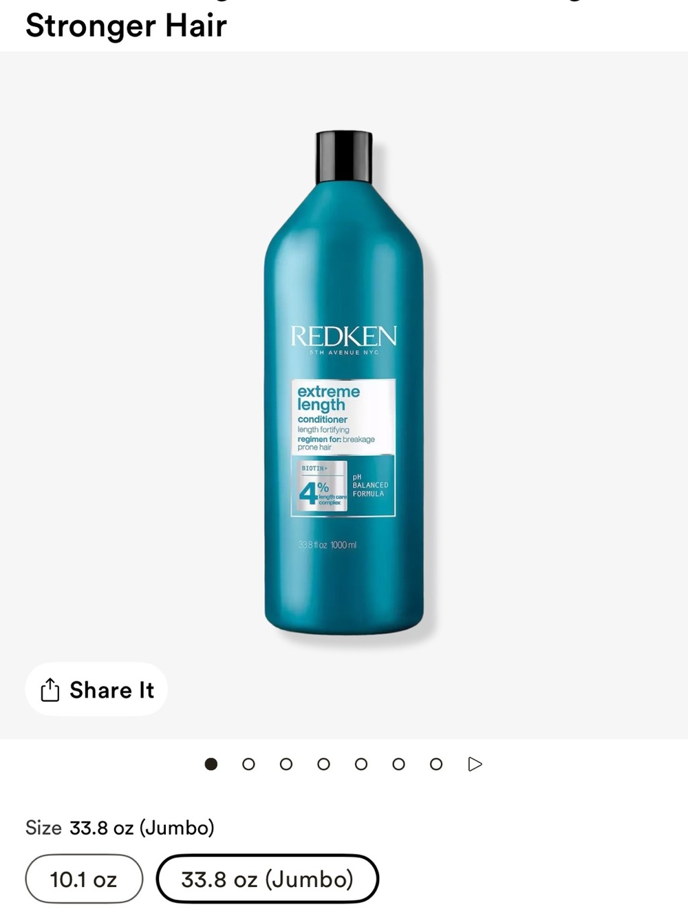 Redken Extreme Length Conditioner - Teal Blue Bottle
